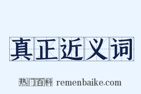 真正近义词是什么意思的图片
